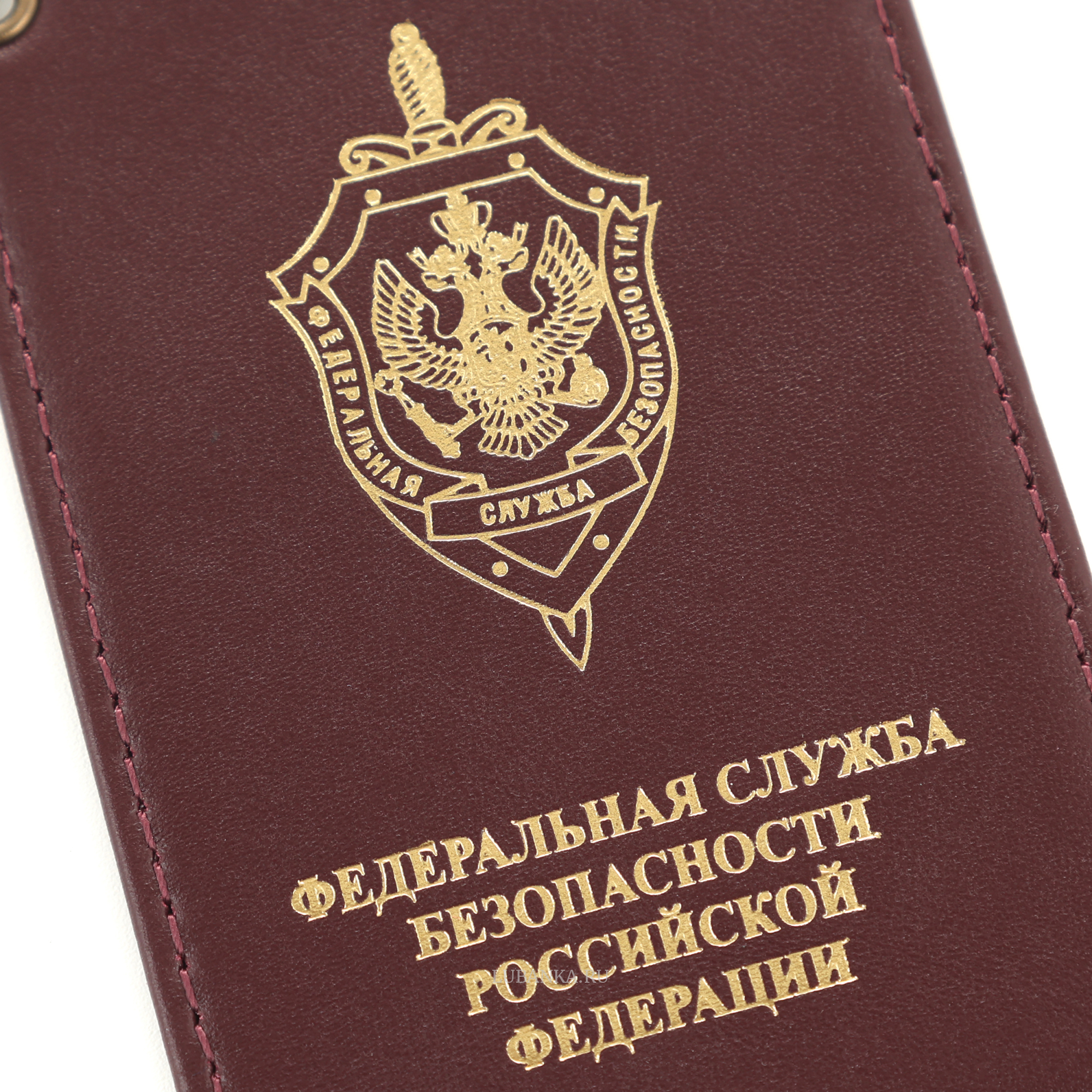 Картхолдер односторонний ФСБ бордовый