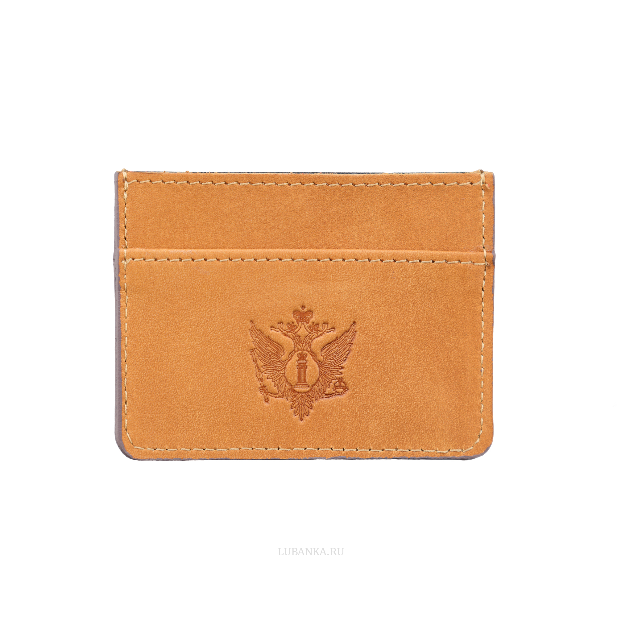 Картхолдер двухсторонний Министерство Юстиции светло коричневый
