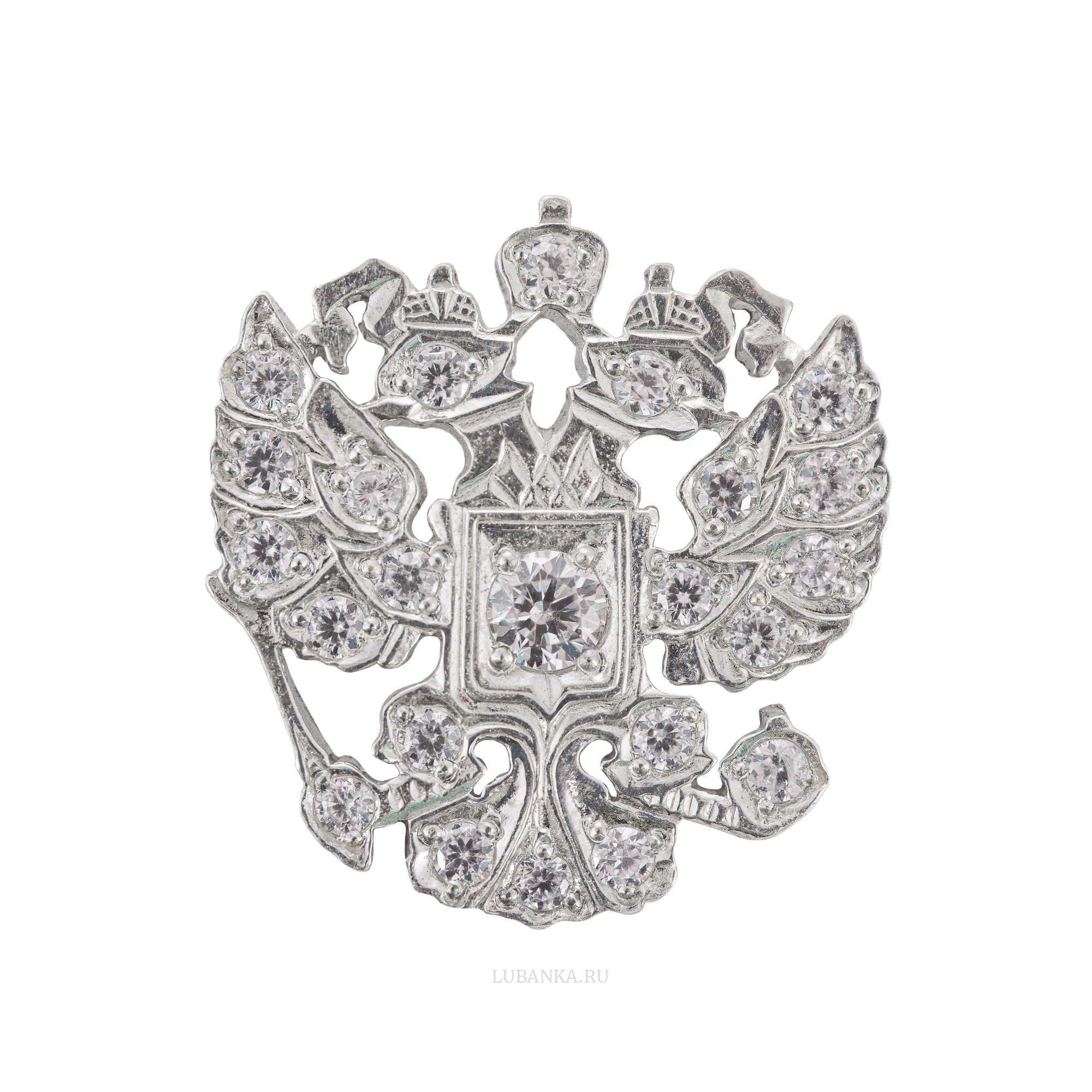 Значок Герб России серебро