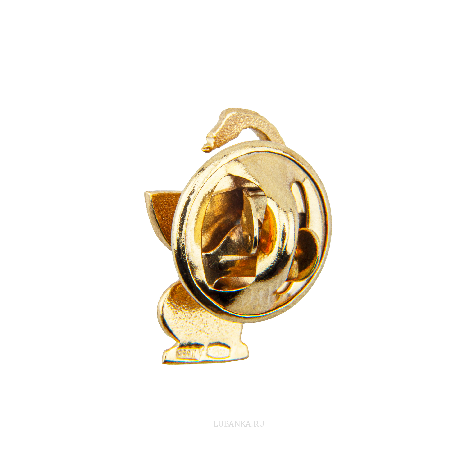 Значок Медицина серебро с позолотой