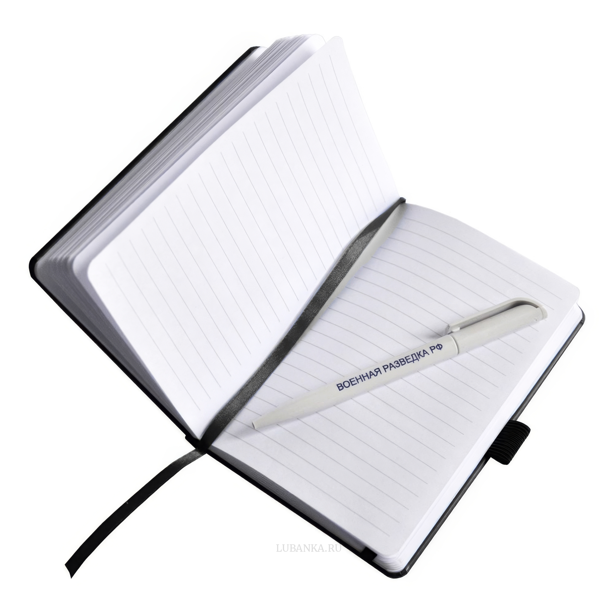 Блокнот с ручкой Военная разведка черный