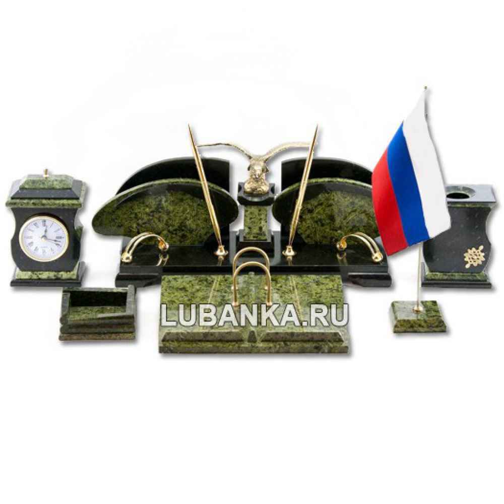 Настольный набор для руководителя «Орёл» из камня