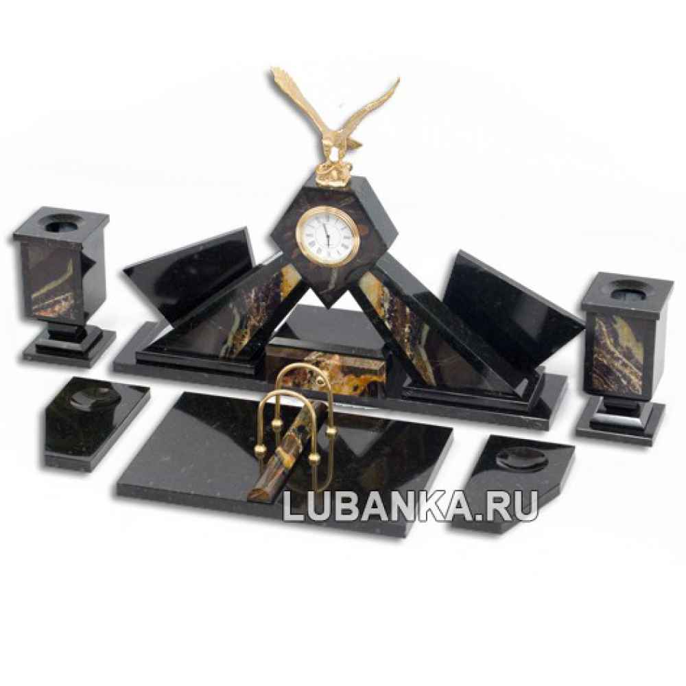 Настольный набор для руководителя «Орёл» из камня